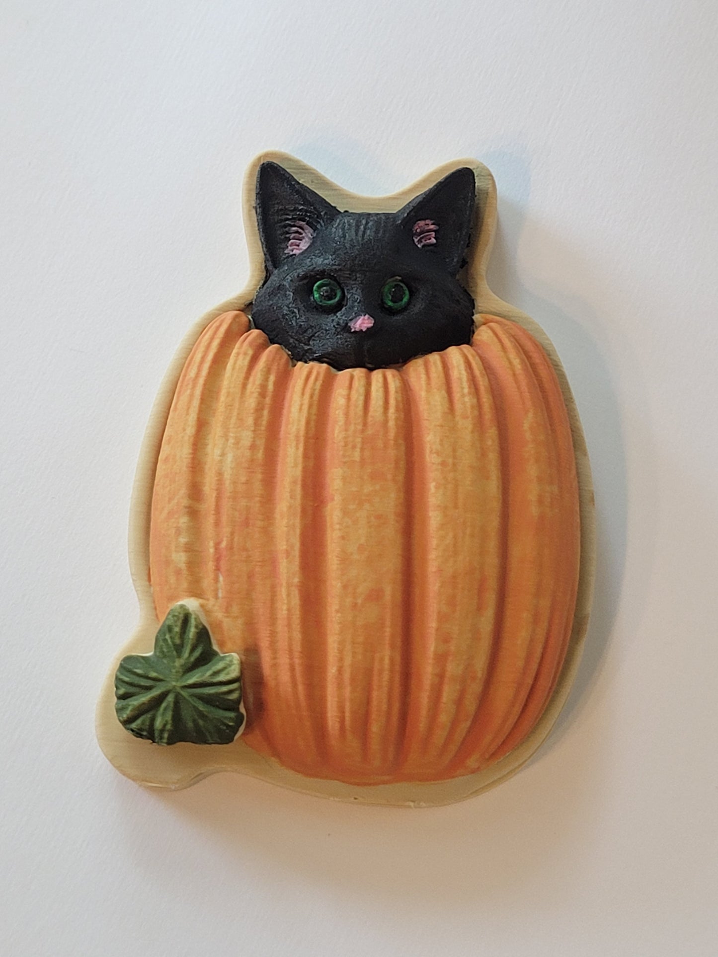 Pumpkin Cat Fridge Magnet
