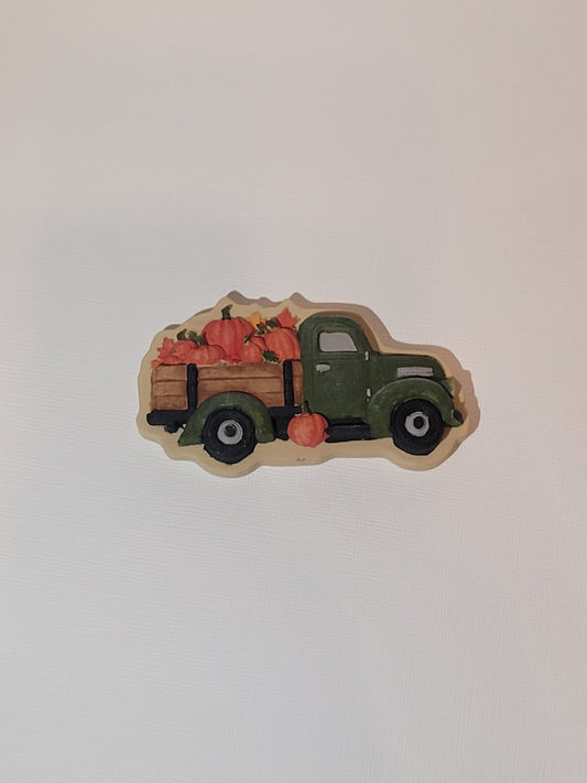 Fall Harvest Truck Fridge Magnet