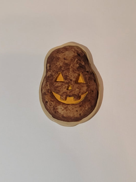 Potato Jack-O'-Lantern Magnet